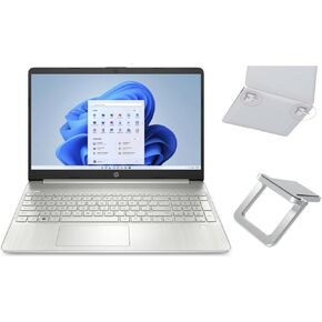 HP 15.6" FHD Laptop | Intel Core i3-1215U Processor | Intel UHD graphics | Fingerprint | 8GB RAM | 256GB SSD | Windows 11 Home | Bundle with Laptop Stand