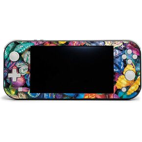 MightySkins Carbon Fiber Skin for Nintendo Switch Lite - Bright Smoke | Protective, Durable Textured Carbon Fiber Finish | Easy to Apply, Remove, and Change Styles | Made in The USA