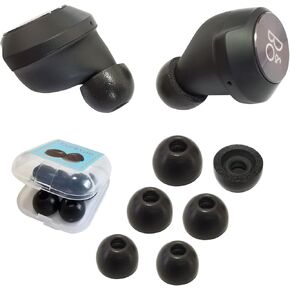 Silicone Ear Tips for B&O Beoplay EQ/Beoplay E8 Tips Replacement Ear Earbuds Tips for B&O Beoplay EQ/ E8 3.0 Earbuds 6 Pairs L/M/S Double Flange Rubber Black