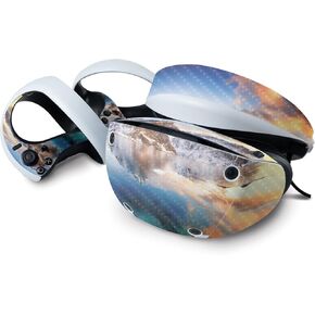 MightySkins Carbon Fiber Skin Compatible with Sony Playstation VR2 - ICY Lake | Protective, Durable Textured Carbon Fiber Finish | Easy to Apply & Change Styles | Made in The USA