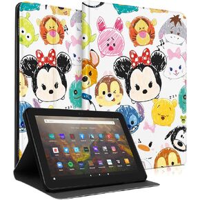 Trendy Fun for Fire HD 8/8 Plus Tablet Case 8" (12th/10th Gen, 2022/2020 Release), for Kids Girls Teen Boys Women Folio Girly Cute Cartoon Character Kawaii Cover for Amazon Kindle Fire HD8, Miqi