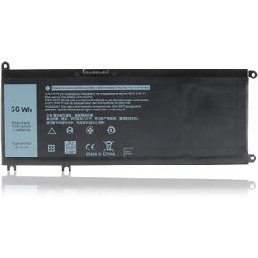 56WH 33YDH Battery for Dell In-spiron - Fit for Dell In-spiron 17 7779 7000 7778 7786 7773 15 7577 G3 3579 3779 G5 5587 G7 7588, Latitude 13 3380 14 3490 15 3590, Vostro 15 7580 7570 P30E PVHT1 81PF3