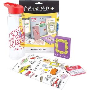 Paladone Friends Fan Gift Set | Includes Notebook, Water Bottle, Decal Stickers, Regina Phalange key Ring, and Card Deck | Officially Licensed Merchandise, Multicolored