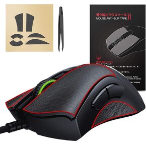 HOTLINEGAMES 2.0 Mouse Grip Tape Compatible with Razer Deathadder V2 / Deathadder V2 Pro Gaming Mouse Skins, Anti Slip, Sweat Resistant, Cut to Fit, Easy to Apply, Professional Mice Upgrade