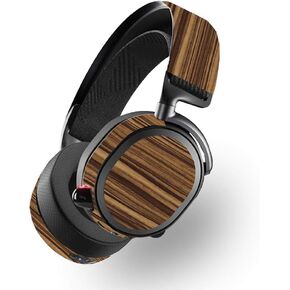 MightySkins Skin for SteelSeries Arctis Pro Wireless - Dark Zebra Wood | Protective, Durable, and Unique Vinyl Decal wrap Cover | Easy to Apply, Remove, and Change Styles | Made in The USA