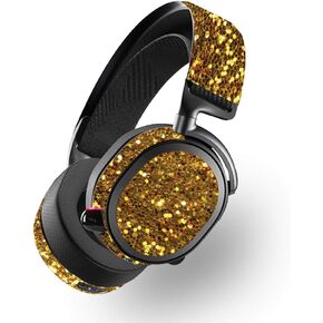 MightySkins Skin for SteelSeries Arctis Pro Wireless - Gold Dazzle | Protective, Durable, and Unique Vinyl Decal wrap Cover | Easy to Apply, Remove, and Change Styles | Made in The USA