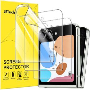 JETech Front Screen Protector for Samsung Galaxy Z Flip 5, Full Coverage PET Film, Case Friendly, HD Clear, 3-Pack