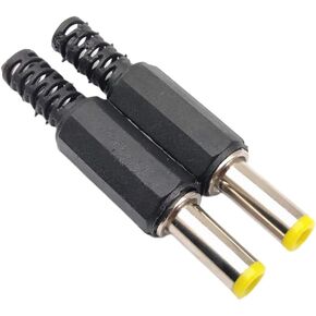10 Pcs 5.5x2.5mm 5.5x2.1mm DC Male Connector Jack Solder Adapter DIY DC Barrel Connectors Replacement (5.5x2.1mm)