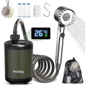 Portable Camping Shower,7800mAh Long Battery Life, Shower Pump Kit With Digital Display,Suitable For Camping Shower,Tents Shower,Outdoor Shower And Pet Cleaning,Travel Essentials…