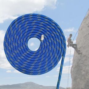 10.5mm Static Climbing Rope UIAA/CE Certified, 64ft/98ft/130ft/200ft kernmantle Outdoor Rock Climbing Rope for Rappelling Arborist