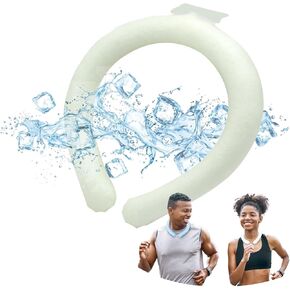 Neck Cooling Tube,Reusable Ice Collar for Hot Weather,Neck Ice Pack Wrap,Ice Ring,Neck Coolers for Summer Heat Relief,Hot Flashes,Sports,Outdoor Activities,Anillo de Hielo (Blue)