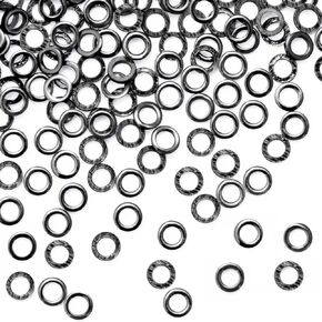 40pcs 2.5mm Fly Fishing Tippet Rings, Micro Stainless Steel Tippet Leaders Connectors, Lightweight Smooth Solid Fishing Tool for Freshwater Trout Salmon Bluegill Crappie Steelhead- Black