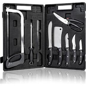 Maxam Game Processing Set, for Field Dressing Deer and Other Game, Fully Portable in a Durable Case, 13-Piece