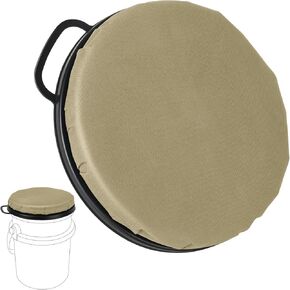 5 Gallon Bucket Seat for Yeti Bucket Only, Swivel Bucket Lid with Padded Top for Cozy Sitting, Bucket Seat Cushion for Outdoor Fishing,Hunting,Gardening,Camping,Car Washing, Baseball Training