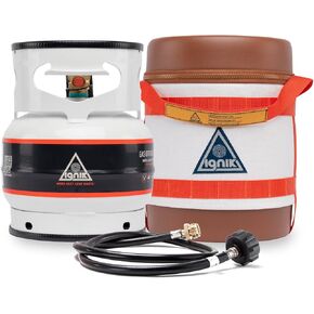 Ignik Refillable Gas Growler Deluxe 3.8-Pound Propane Tank with Carry Case and Adapter Hose