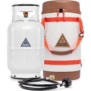 Ignik Refillable Gas Growler X 10-Pound Propane Tank with Carry Case and Adapter Hose