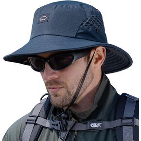 Fishing Hat, UPF50+ Wide Brim Sun Hat for Men Women, UV Protection Hiking Beach Bucket Hats Summer Safari Hat