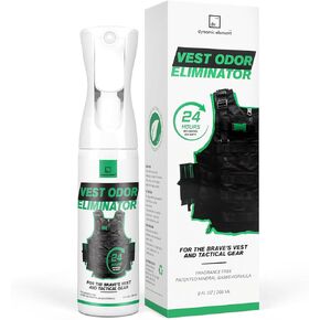 Vest Odor Eliminator Spray – Unscented Odor Remover for Smelly Ballistic Vests and Tactical Gear – Natural Mineral-based Formula - 9 Fl Oz (266 ml)