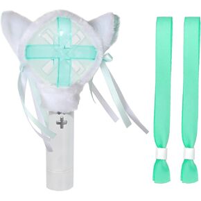Lightstick Cover for TXT, Plush Light Stick Covers with Bow Cartoon Decorations，Animal Ear Shape Lightstick Protective Cover with 2 Bracelets for TXT Ive Enhypen Twice, Concerts (Cat Ears)