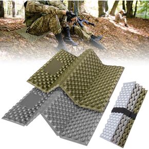 2 Pcs Waterproof Foldable Hunting Mat-Lightweight Foam Hunting Sitting Pads-Portable Hiking Sitting Seat Cushion with Straps for Outdoor Hunting Camping Tree Stand Accessories