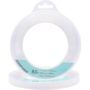 Fishing Line,0.5mm Clear Fishing Wire, 200-meter (656 ft) Strong Nylon String,Easy to Knot Supports 43 Pounds for Balloon Garland Hanging Decorations and Making Beaded Jewelry