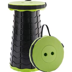 Upgraded Foldable Stool Thickened, Portable Collapsible Stool Retractable Stool for Fishing, Hiking Tours, BBQ, Parties, Outdoor Activities (Olive Green)