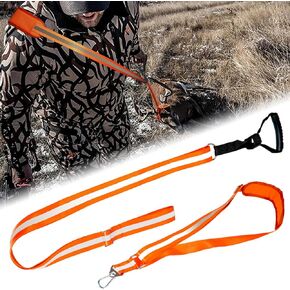 Deer Drag Harness Hunting Gear, Heavy Duty Safe Reflective Deer Drag Rope Deer Pulling Harness, with Adjustable Shoulder Strap & Non-Slip Handle, Quick & Easy Prey Transport Deer Hunting