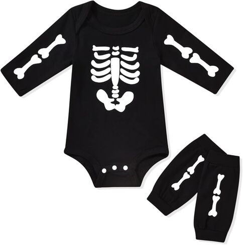 Aalizzwell Newborn Baby Boys Girls Halloween Outfit Bodysuit with Leg Warmers in Saudi Arabia