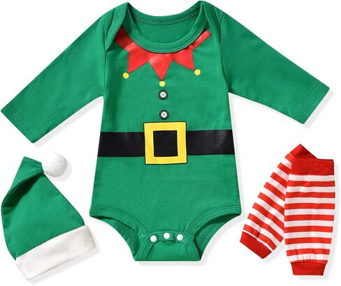 Aalizzwell Newborn Baby Boys Girls Halloween Outfit Bodysuit with Leg Warmers in Saudi Arabia