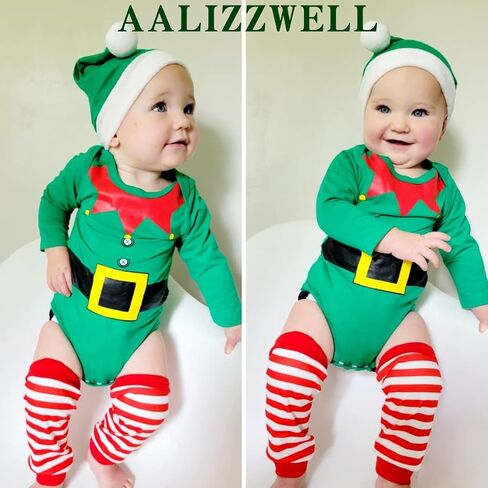 Aalizzwell Newborn Baby Boys Girls Halloween Outfit Bodysuit with Leg Warmers in Saudi Arabia