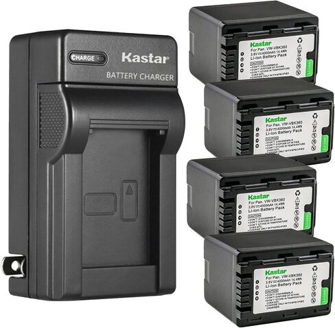Kastar AC Wall Battery Charger Replacement for Panasonic HC-V10GK, HC-V10K, HC-V10M, HC-V100, HC-V100K, HC-V100EG-K, HC-V100EG-W, HC-V100K, HC-V100M, HC-V300M, HC-V500, HC-V500GK, HC-V500K in Saudi Arabia