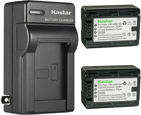 Kastar 3-Pack Battery and AC Wall Charger Replacement for Panasonic SDR-T50, SDR-T50K, SDR-T50P, SDR-T50PC, SDR-T55, SDR-T55P, SDR-T55PC, SDR-T55K, SDR-T70, SDR-T70K, SDR-T70P, SDR-T71, SDR-T71K in Saudi Arabia