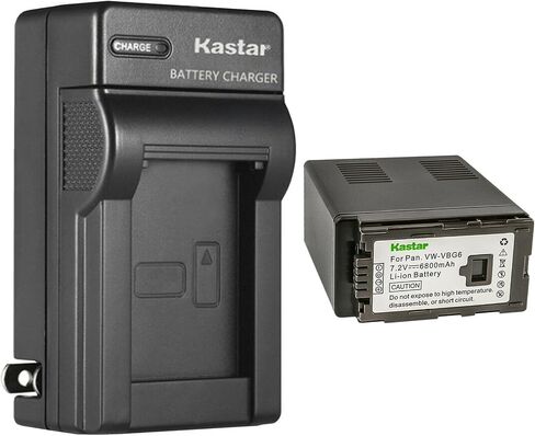 Kastar 4-Pack Battery and AC Wall Charger Replacement for Panasonic VW-VBG6 VW-VBG6GK VW-VBG6-K VW-VBG6PPK, CGA-E625 Battery, Panasonic DE-A38, VSK0631, VSK0698 Charger in Saudi Arabia