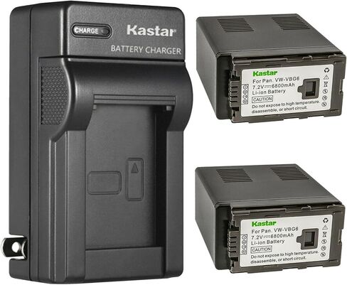 Kastar 4-Pack Battery and AC Wall Charger Replacement for Panasonic VW-VBG6 VW-VBG6GK VW-VBG6-K VW-VBG6PPK, CGA-E625 Battery, Panasonic DE-A38, VSK0631, VSK0698 Charger in Saudi Arabia