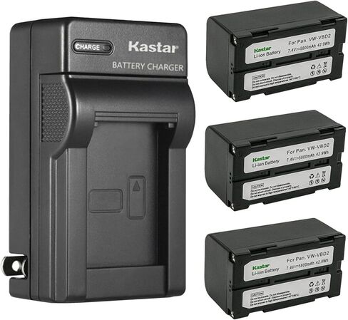 بطارية Kastar 3 عبوات وشاحن حائط تيار متردد بديل لشركة هيتاشي VM-BPL13، VM-BPL13A، VM-BPL13J، VM-BPL27، VM-BPL27A، VM-BPL30، بطارية VM-BPL60، VM-645LA، شاحن VM-945LA، كاميرا VM-BPL13، VM-BPL27 in Saudi Arabia