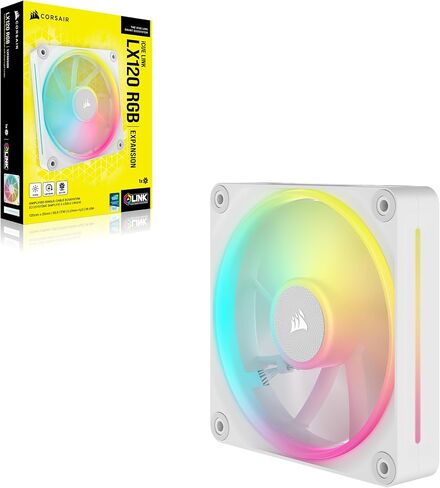 CORSAIR iCUE LINK LX120 RGB 120mm PWM Fan Single Pack – Dual Light Loops – Requires iCUE LINK System Hub (Sold Separately) – CORSAIR AirGuide Technology – Black in Saudi Arabia