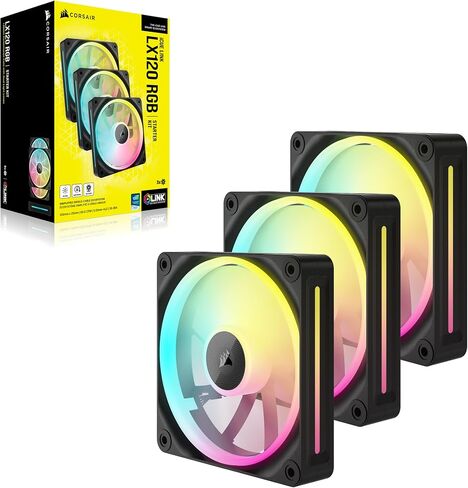CORSAIR iCUE LINK LX120 RGB 120mm PWM Fan Single Pack – Dual Light Loops – Requires iCUE LINK System Hub (Sold Separately) – CORSAIR AirGuide Technology – Black in Saudi Arabia