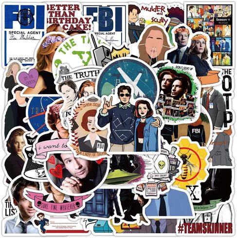 The X Files Stickers |50Pcs Take Care of The Fanatic Stickers Waterproof Vinyl Decals for Water Bottles Laptop Luggage Cup Computer Mobile Phone Skateboard Guitar Helmet Snowboard Decor (Purple-A) in Saudi Arabia