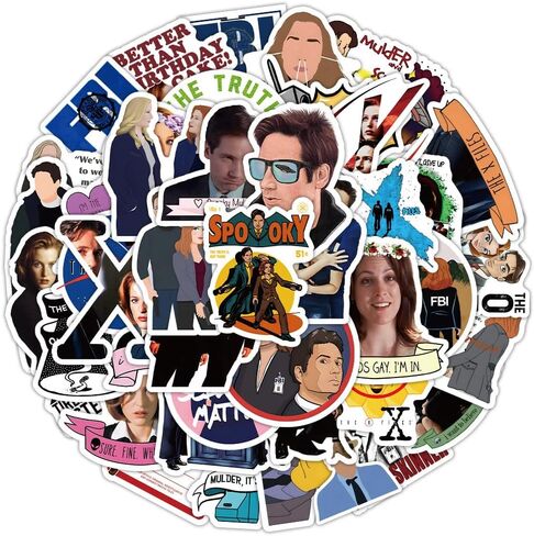 The X Files Stickers |50Pcs Take Care of The Fanatic Stickers Waterproof Vinyl Decals for Water Bottles Laptop Luggage Cup Computer Mobile Phone Skateboard Guitar Helmet Snowboard Decor (Purple-A) in Saudi Arabia