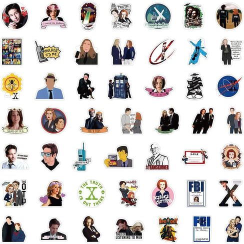 The X Files Stickers |50Pcs Take Care of The Fanatic Stickers Waterproof Vinyl Decals for Water Bottles Laptop Luggage Cup Computer Mobile Phone Skateboard Guitar Helmet Snowboard Decor (Purple-A) in Saudi Arabia