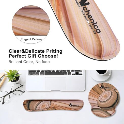 Keyboard Pad Wrist Support, Ergonomic Mouse Pad Wrist Support, Upgrade Enlarge Gel Memory Foam Set Keyboard Wrist Rest Pad, Comfortable Wrist Rest for Office, Computer, Laptop,Gaming in Saudi Arabia