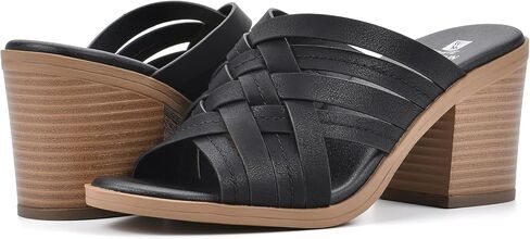 صندل نسائي بكعب عريض من WHITE MOUNTAIN Shoes Be Happy in Saudi Arabia