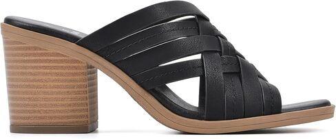 صندل نسائي بكعب عريض من WHITE MOUNTAIN Shoes Be Happy in Saudi Arabia