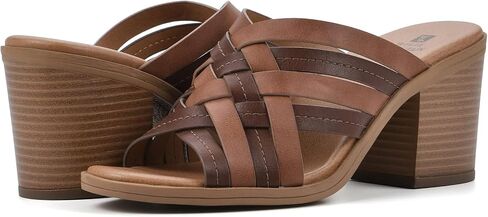 صندل نسائي بكعب عريض من WHITE MOUNTAIN Shoes Be Happy in Saudi Arabia
