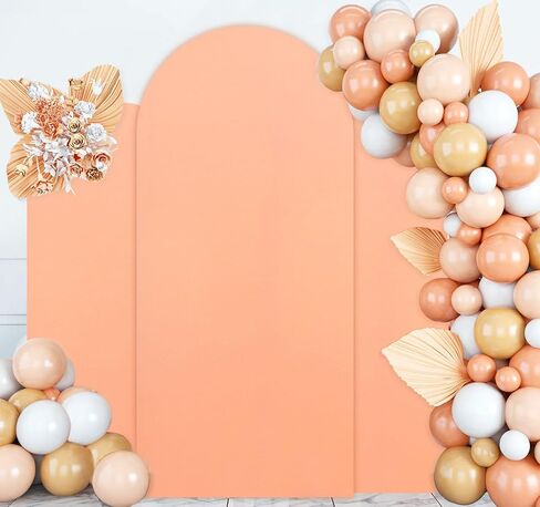 FUHSY Wedding Arch Cover 6FT Spandex Arch Backdrop Cover Round Top Arch Backdrop Frame Covers 2 Sided Chiara Arches Covers Fabric Yellow Arches Cover for Arched Stand Happy Birthday Party Decor in Saudi Arabia