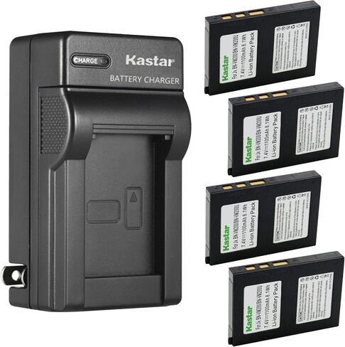 بطارية Kastar 3 عبوات وشاحن حائط تيار متردد بديل لبطارية JVC BN-VM200 LY34416-001B، JVC GZ-MC200E GZ-MC200EX GZ-MC200U GZ-MC200US GZ-MC500 GZ-MC500EK GZ-MC500EX GZ-MC500U GZ-MC500US كاميرات in Saudi Arabia