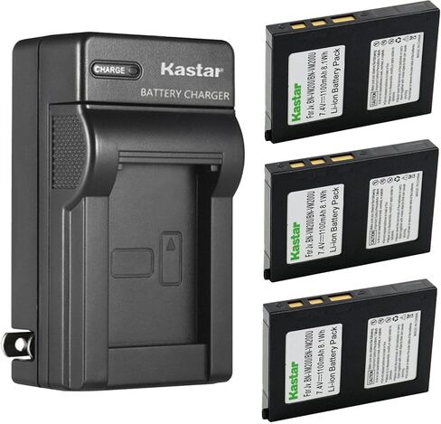 بطارية Kastar 3 عبوات وشاحن حائط تيار متردد بديل لبطارية JVC BN-VM200 LY34416-001B، JVC GZ-MC200E GZ-MC200EX GZ-MC200U GZ-MC200US GZ-MC500 GZ-MC500EK GZ-MC500EX GZ-MC500U GZ-MC500US كاميرات in Saudi Arabia