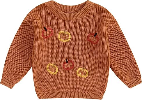 Toddler Baby Girl Boy Halloween Sweater Cute Pumpkin Oversized Sweatshirt 2024 Warm Tops Infant Fall Winter Clothes in Saudi Arabia