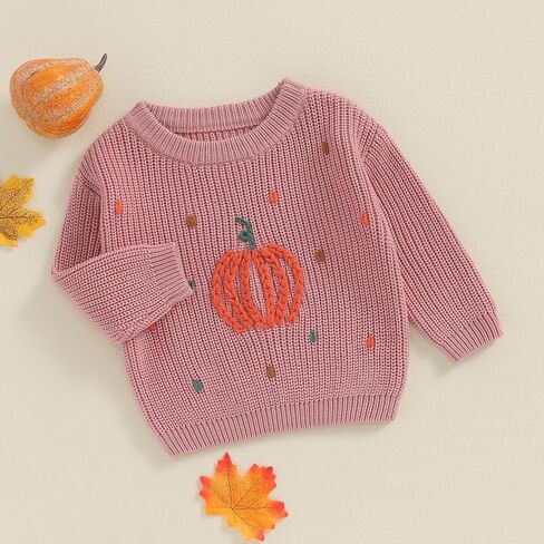 Toddler Baby Girl Boy Halloween Sweater Cute Pumpkin Oversized Sweatshirt 2024 Warm Tops Infant Fall Winter Clothes in Saudi Arabia