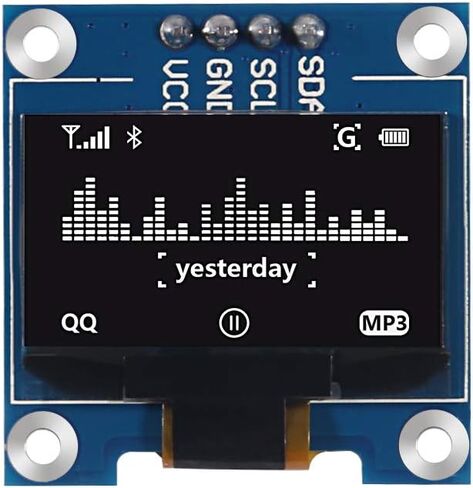 2 قطعة 0.96 "OLED وحدة I2C IIC المسلسل 12864 128X64 OLED وحدة عرض مع سائق SSD 1306 (أبيض OLED) in Kuwait